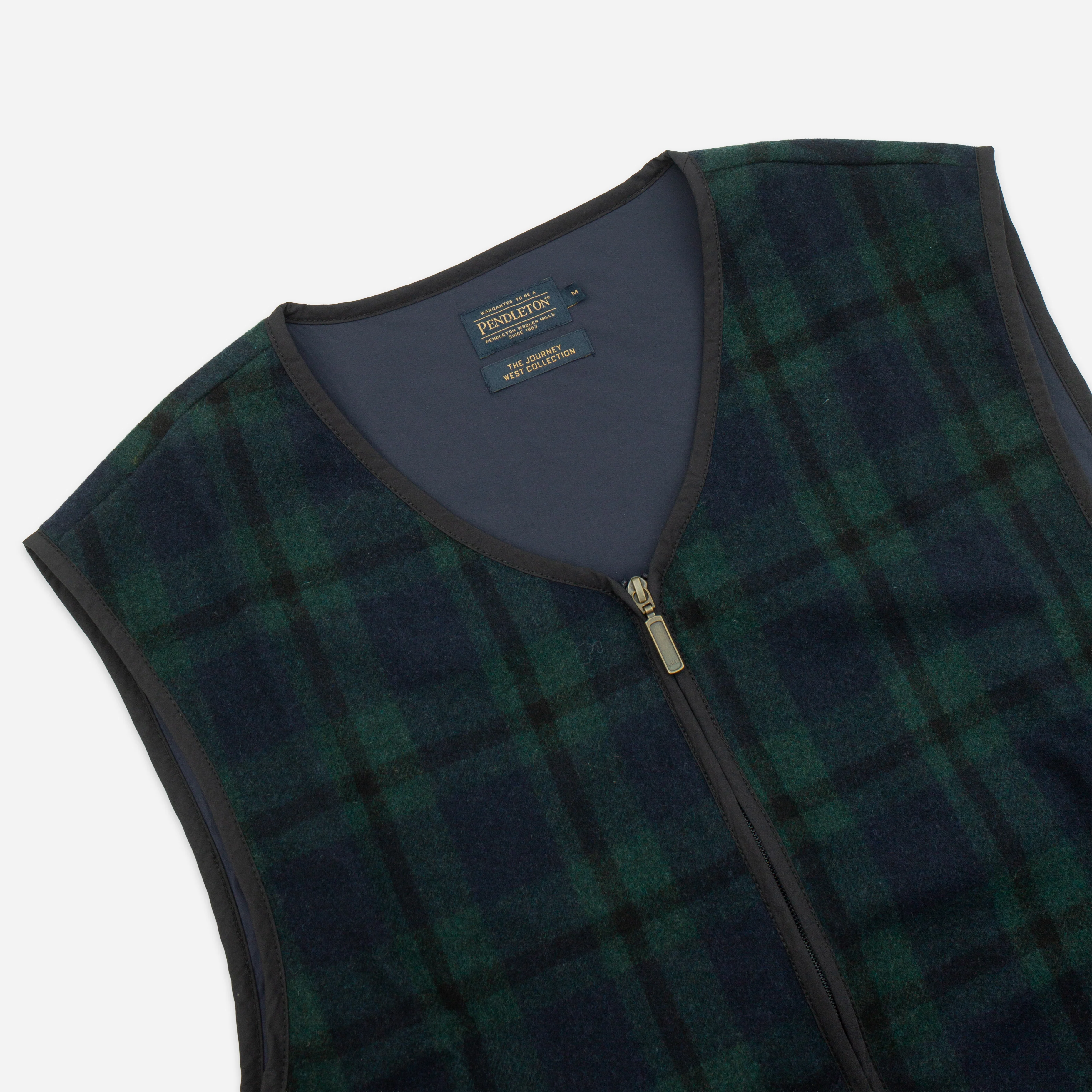 Wool Zip Vest - Black Watch - Image 3