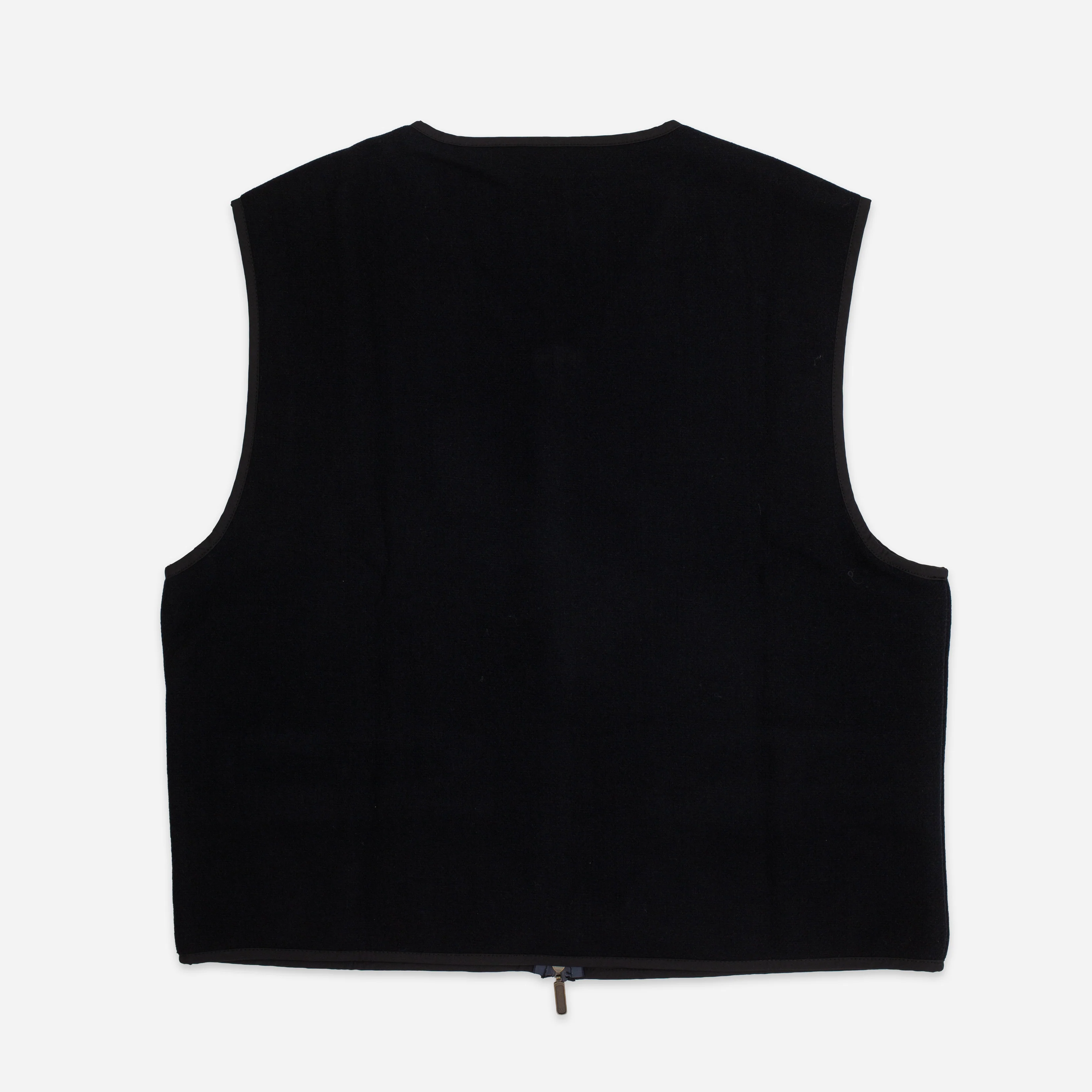 Wool Zip Vest - Navy - Image 2