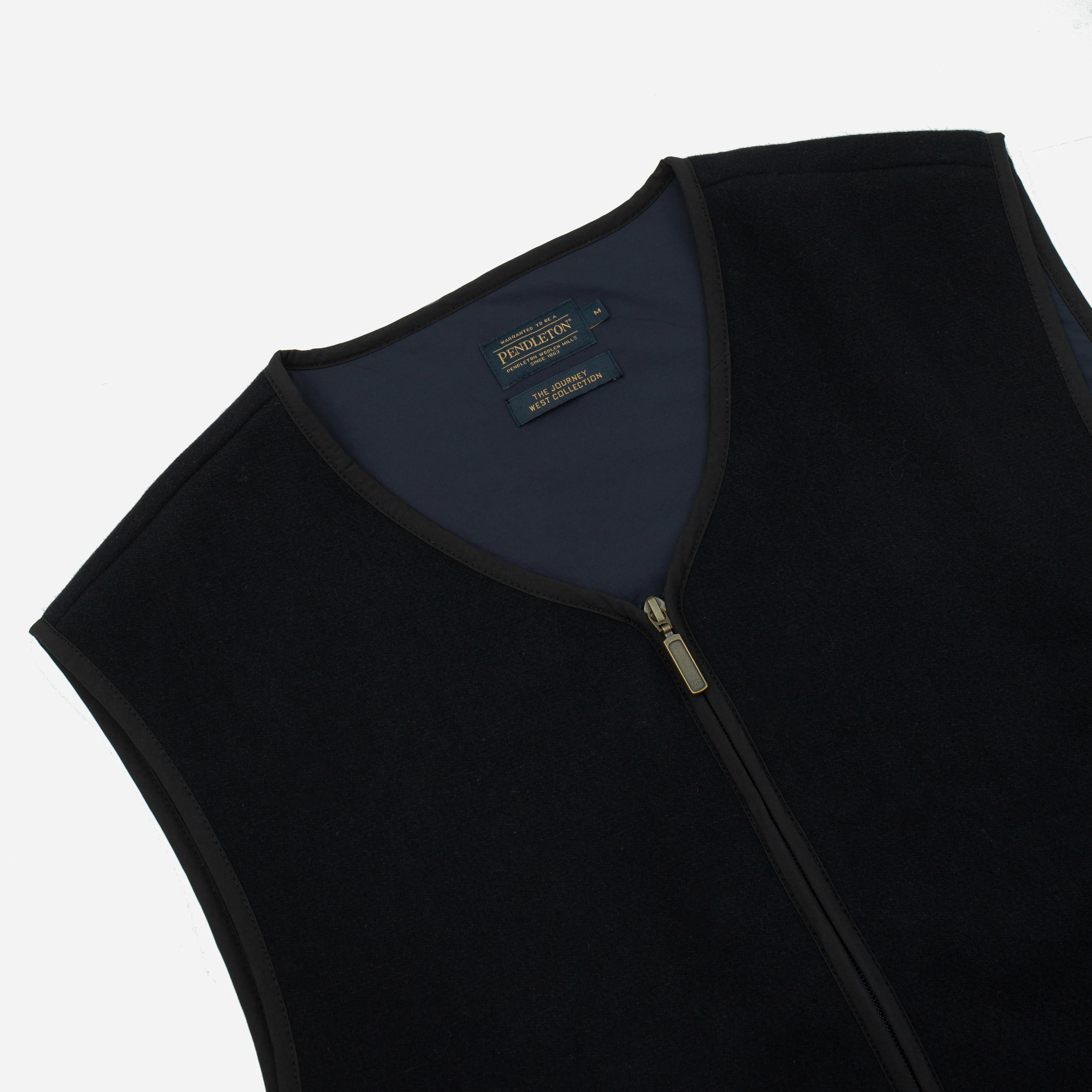 Wool Zip Vest - Navy - Image 4