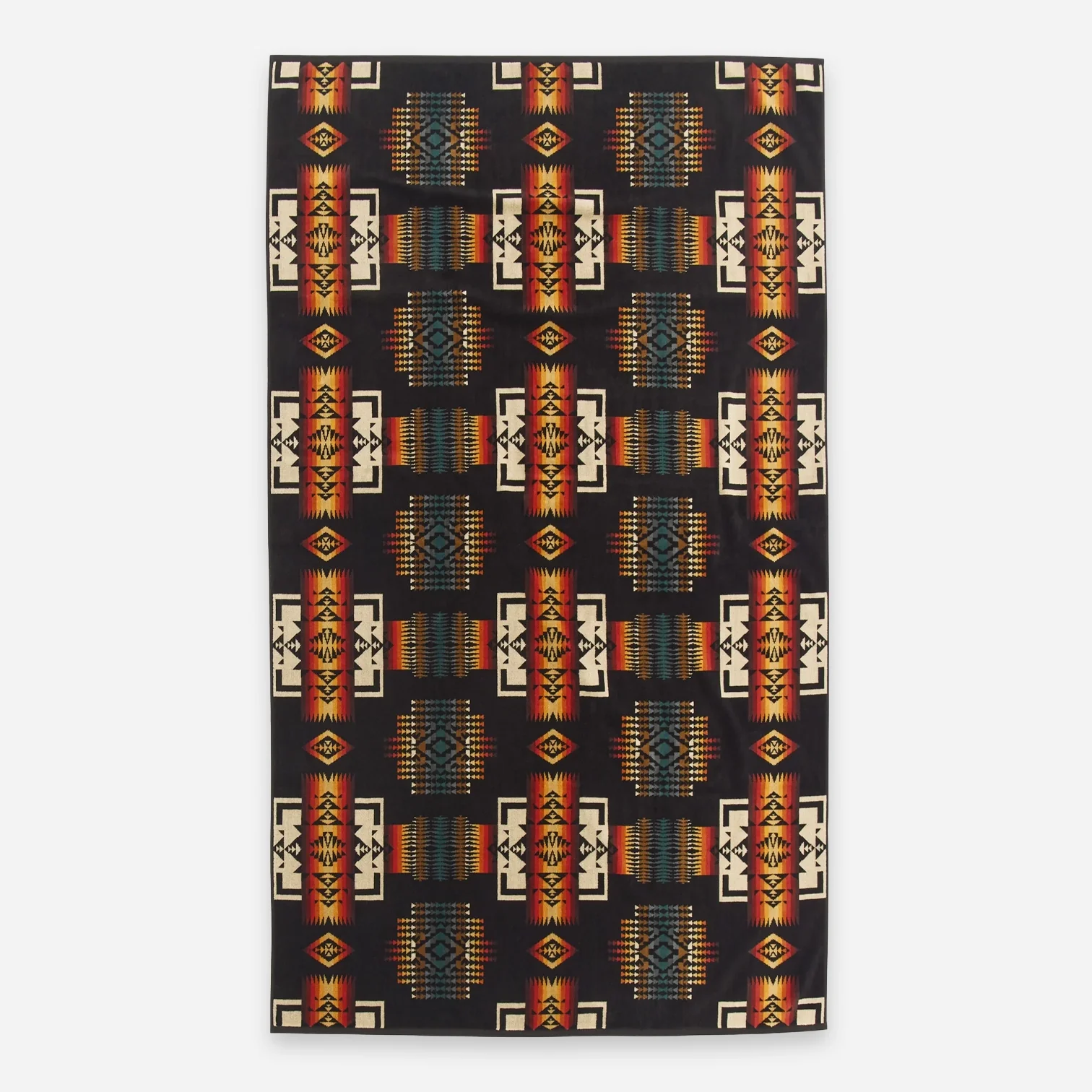 Chief Joseph Beach Towel - Black