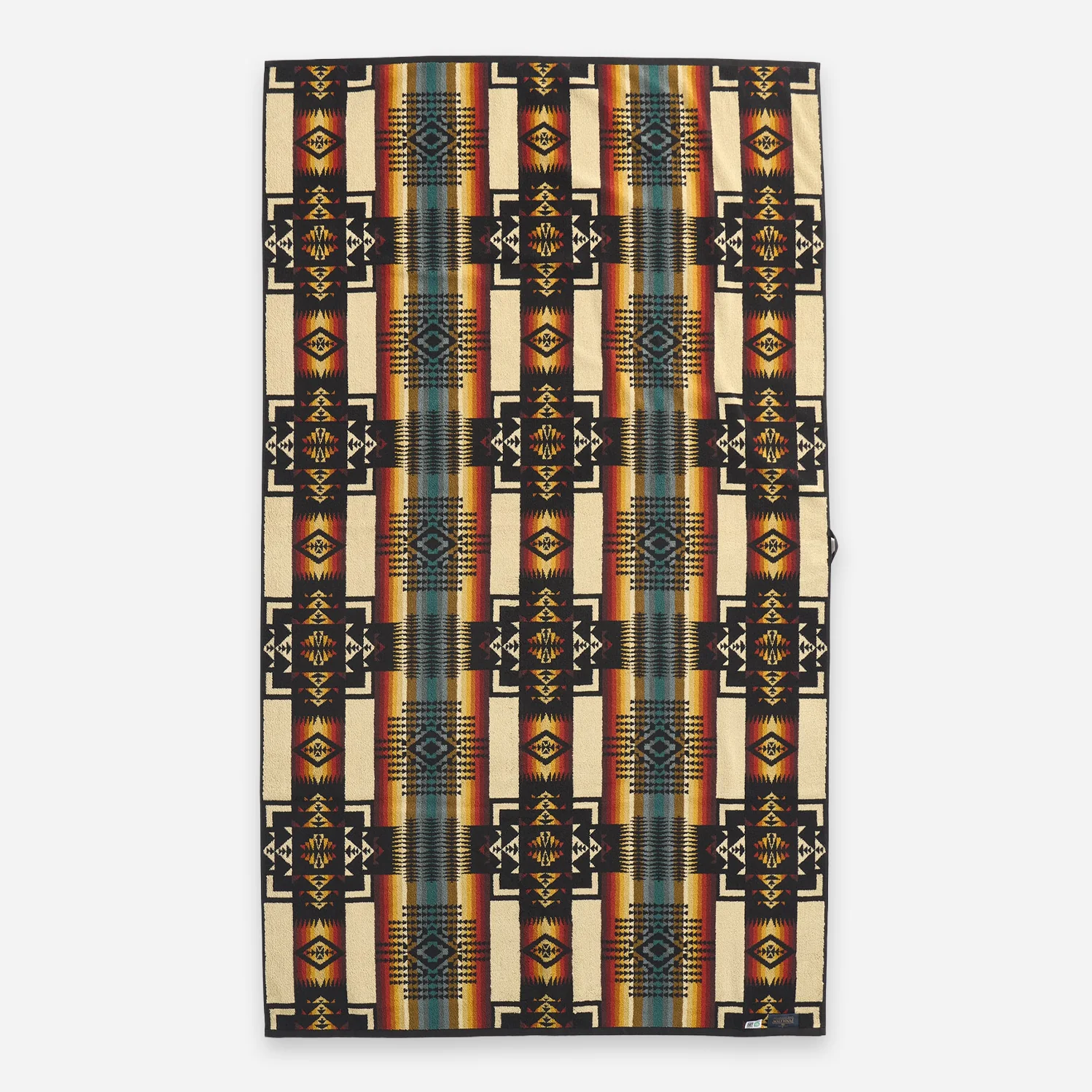 Chief Joseph Beach Towel - Black - Image 2