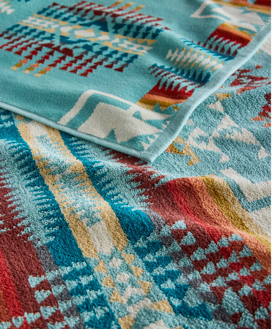 3 Piece Towel Set - Chief Joseph Aqua - Image 6
