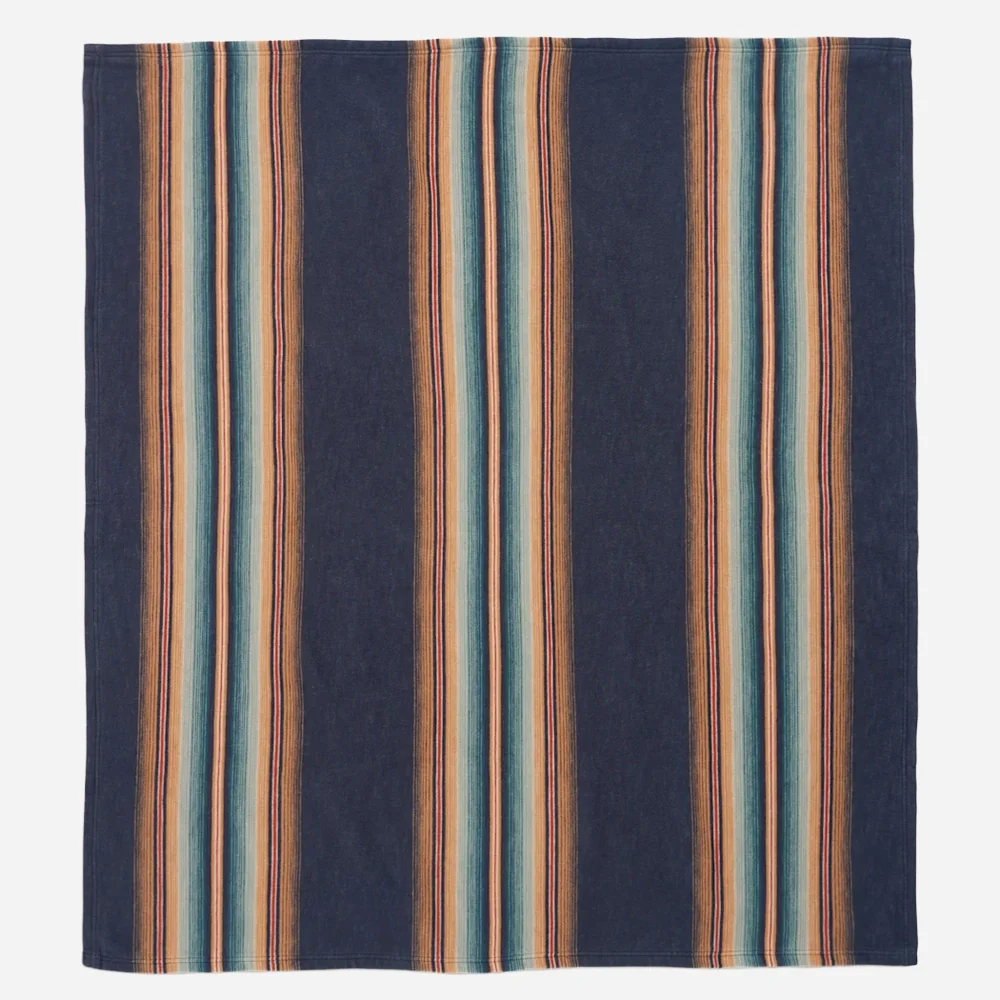 Two Pack Organic Cotton Throw Gift Pack - Wyeth Falls Denim - Image 2