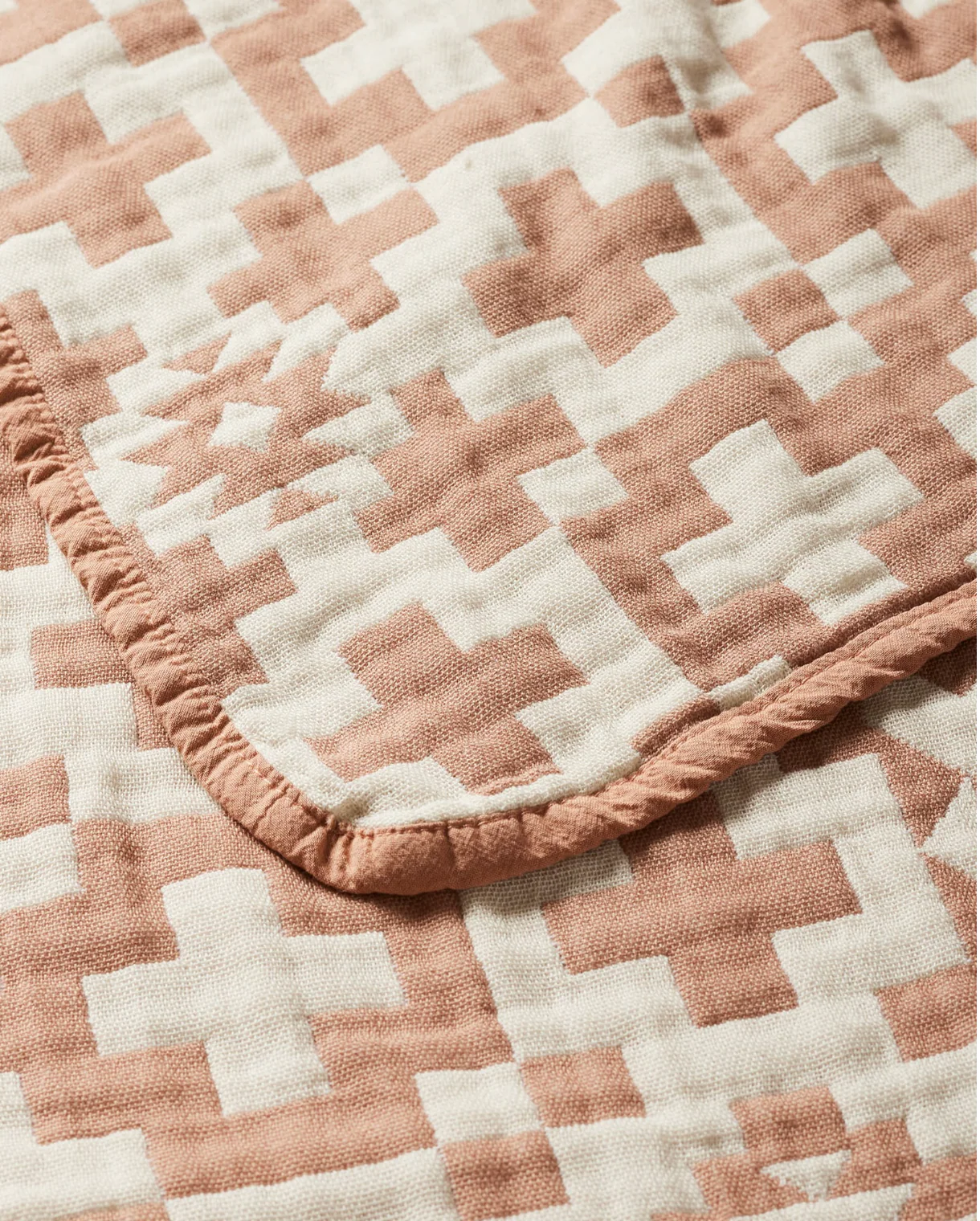 Organic Woven Baby Blanket Blue Ridge - Cork - Image 3