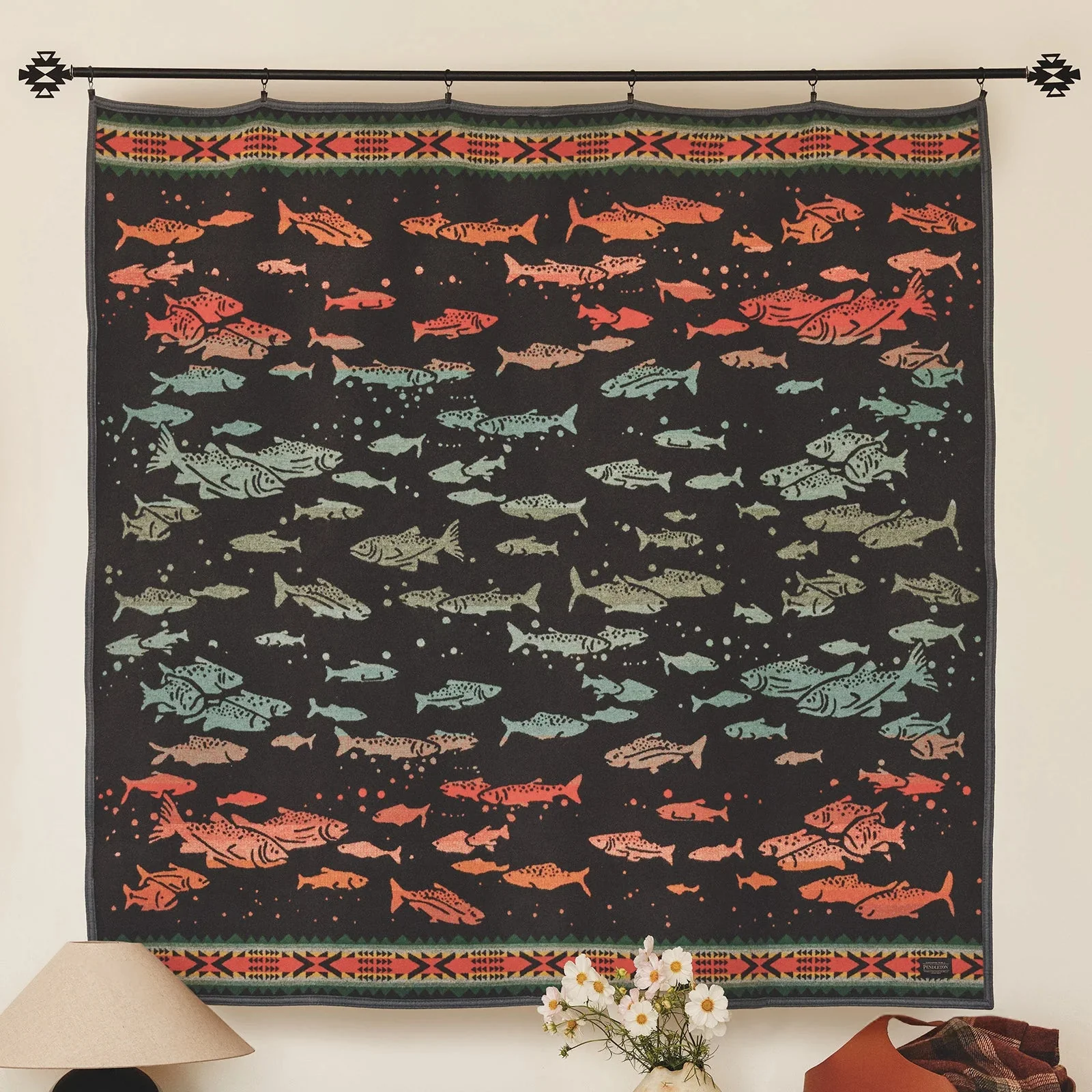 Jacquard Throw - Salmon Run