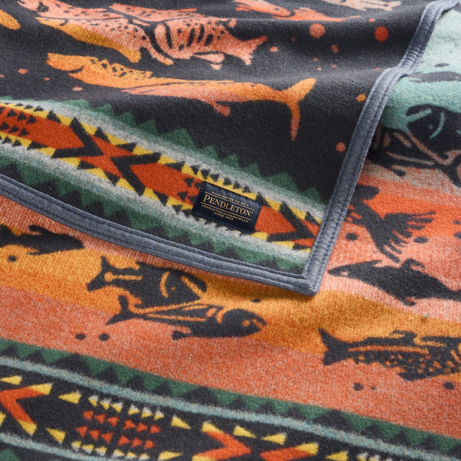 Jacquard Throw - Salmon Run - Image 4